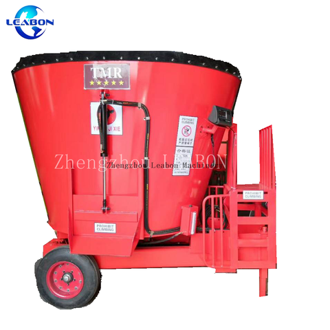 Powerful Vertical type TMR 8 Cubic Meter TMR Mixer for Cow Farm Double Auger Cattle Feed Mixer