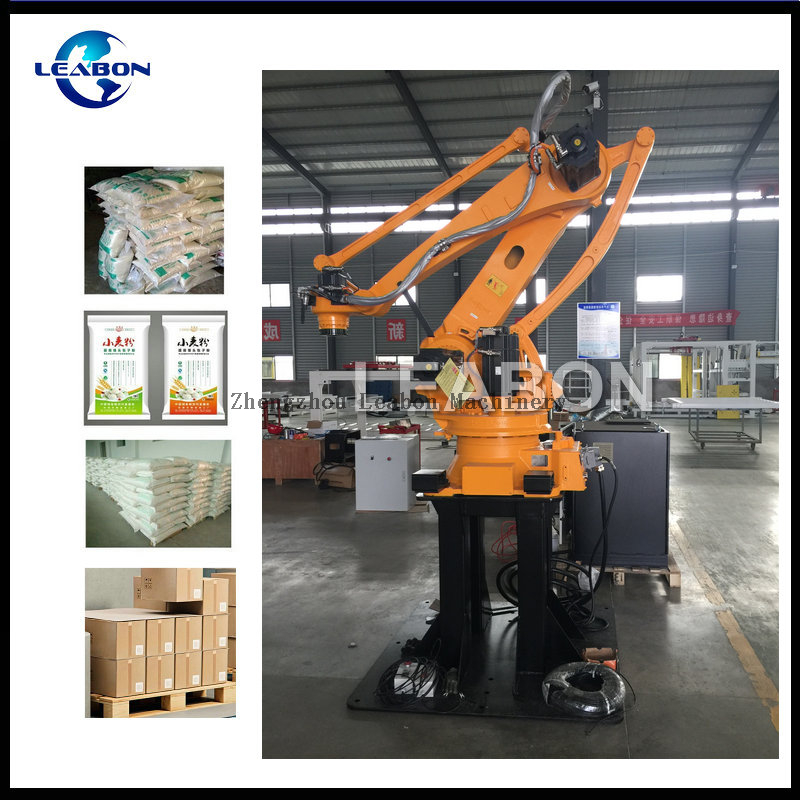Cutomized Automatic Robot Flour Rice Pellet Fertilizer Palletizing Machine Robot Palletizer Price Carton Box Stock Feed Bag Robot Palletizer Machine