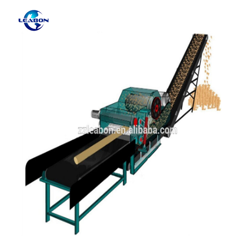 Easy Operation 3-6T/H Large Capacity Tree Shredder Drum Type Wood Chipper with Conveyor