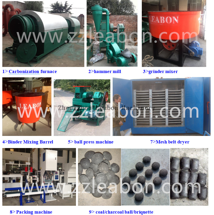 China Professional Big Capacity CE Coal Charcoal Briquette Production Line 